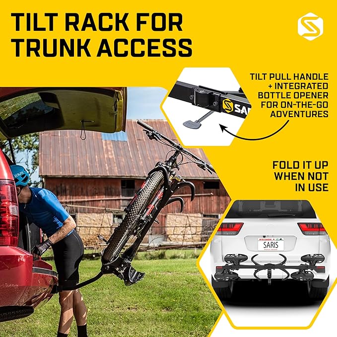 Saris SuperClamp G3 2-Bike HD Hitch Rack – Lightweight Platform Bike Carrier - Image 4