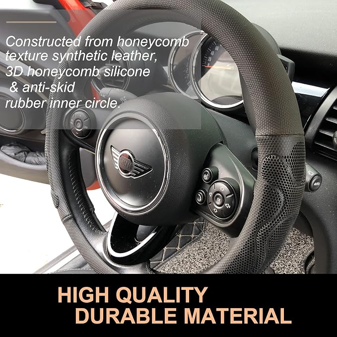 PINCTROT Comfy Grip Steering Wheel Cover, Anti-Slip Design, Universal 14.5-15 - Image 3