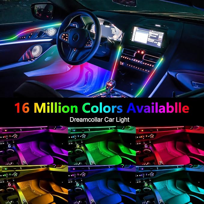 Dreamcolor Acrylic Interior Car Lights, WEBUPAR Car Accessories 2 in 1 Car LED - Image 5