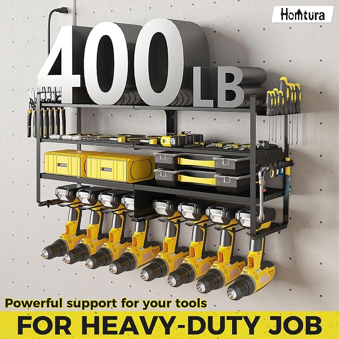 ‌Heavy Duty 4-Layer Power Tool Organizer Wall Mount - Image 5