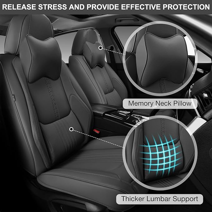 Front Seat Covers, 2 Pieces Universal Seat Covers - Image 3