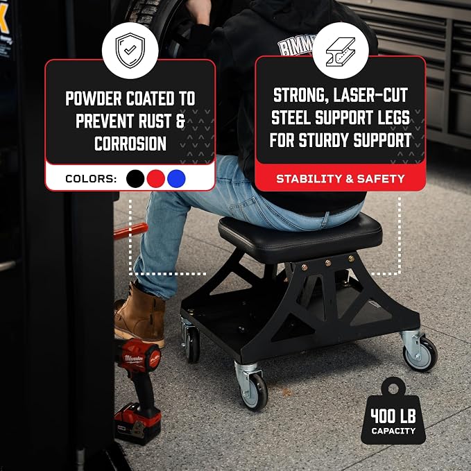 Vyper Low Pro Garage Stool - Image 3