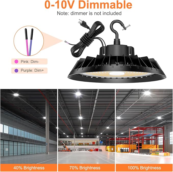 LED High Bay Lights, Super Bright 150W UFO High Bay LED Shop Lights, 22500LM - Image 5