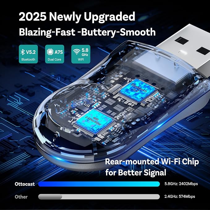 OTTOCAST Mini Wireless Carplay Adapter 2025 - Image 3
