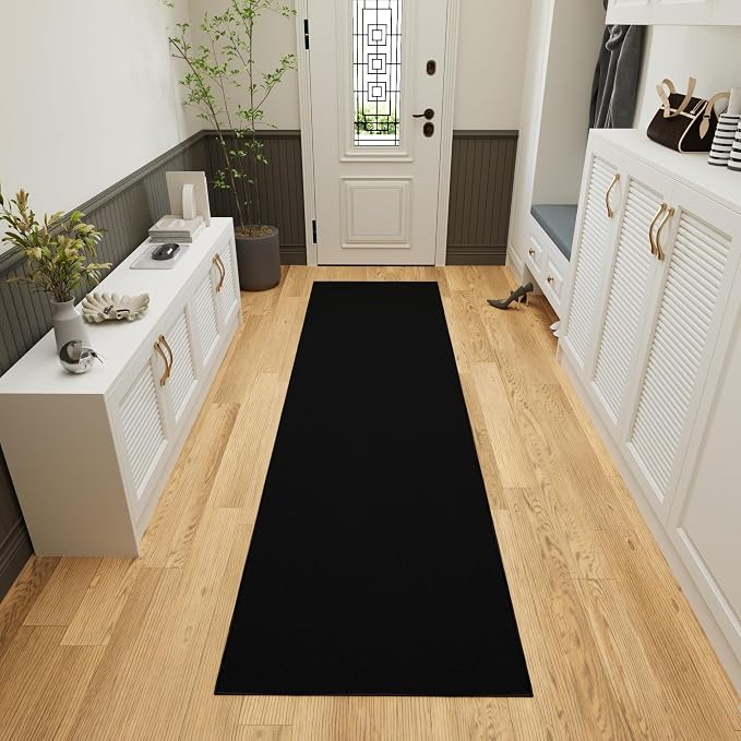 Ottomanson Hallway Runner Rug 2'7" x 12' Non Slip Solid Area Rugs Easy to Clean - Image 10