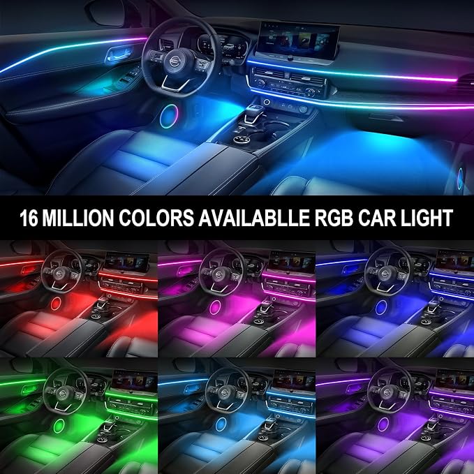 WEBUPAR Dreamcolor Acrylic Interior Car Lights, 10 in 1 LED Strip Lights - Image 5