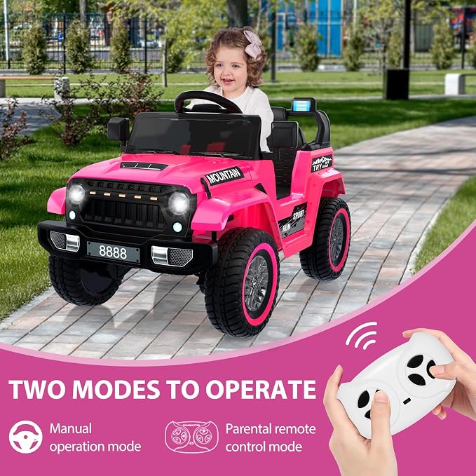 12V Kids Ride On Truck Car, Battery Powered Electric Vehicles - Image 2