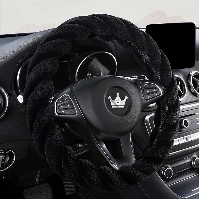 Luxury Fluffy Winter Car Steering Wheel Cover by HighnessHwoo