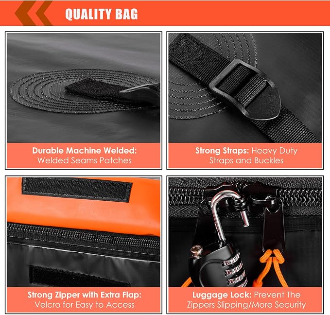 MeeFar Hitch Mount Cargo Carrier Bag Soft Shell 100% Waterproof 20 Cubic Feet - Image 4