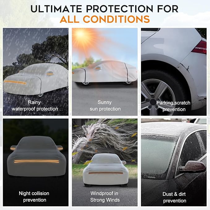 Waterproof Car Cover for Hatchback: 6-Layer All-Weather Protection from Rain - Image 6