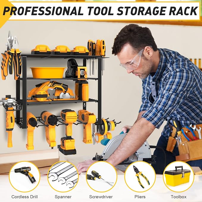 4 Layers Power Tool Organizer Wall Mount - Image 5