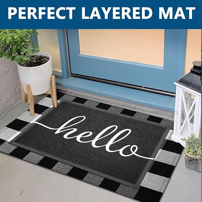 EARTHALL Funny Hello Mats Outside/Inside 59"x24", Front Door Mat Outdoor - Image 3