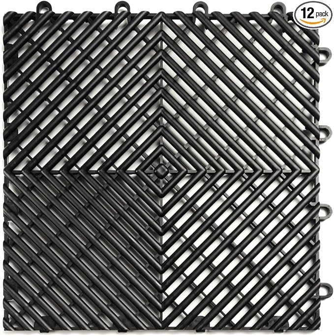 Big Floors RaceDeck Free-Flow Interlocking Garage Flooring Tiles, Self-Draining by BigFloors
