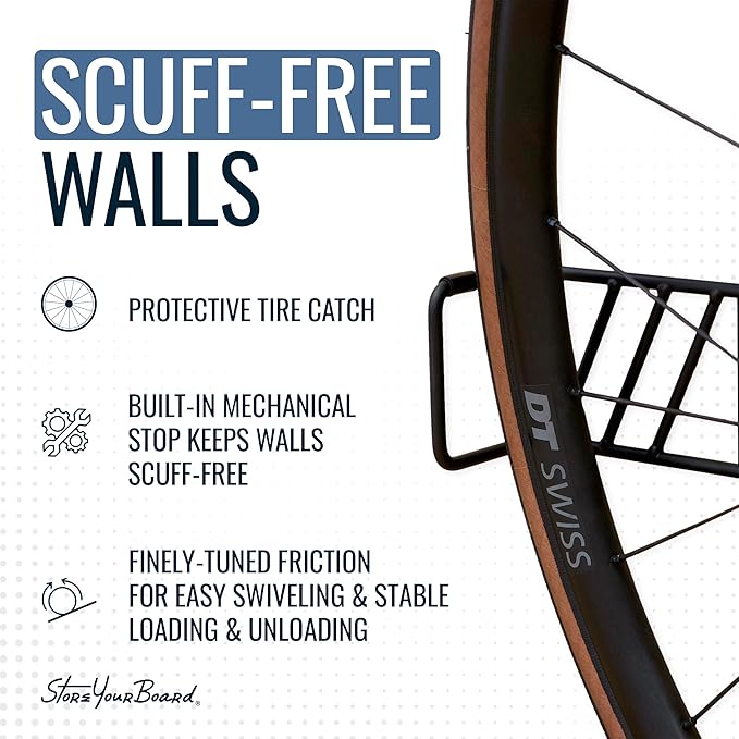 StoreYourBoard SwivelStow Bike Storage Rack 4 Pack, 2 MTB & 2 Road & Gravel - Image 4