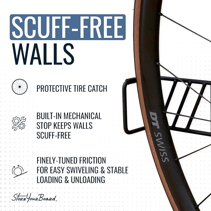StoreYourBoard SwivelStow Mountain Bike Storage Rack 2 Pack – Heavy Duty Bike - Image 5