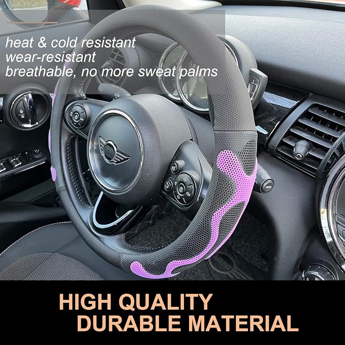 PINCTROT Comfy Grip Steering Wheel Cover, Anti-Slip Design, Universal 14.5-15 - Image 3
