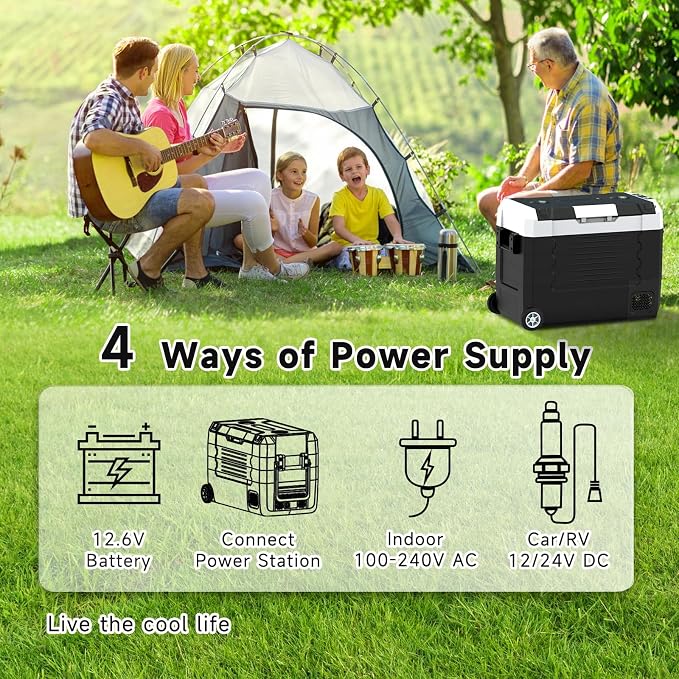 SubSun Electric Cooler, 58QT Car Refrigerator, Portable Freezer 12V/24V DC and - Image 5