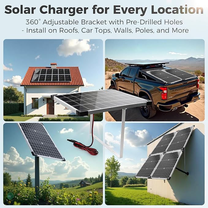 Solar Panel Kit 20W 12V with MPPT Controller, Solar Battery Trickle Charger - Image 8