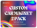 Custom Magnetic Bumper Stickers 2 Pack | Personalized Logo, and Image by BillyPrint