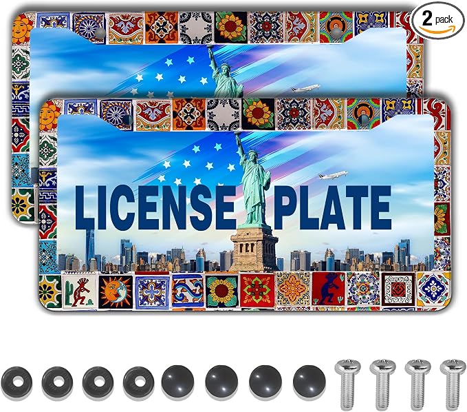 License Plate Protector for Women Multicolor License Plate Frames for Men by Unknown