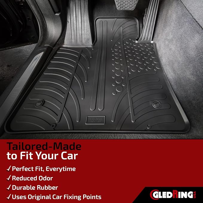 Gledring USA Custom Fit All-Weather Rubber Floor mats Compatible - Image 3