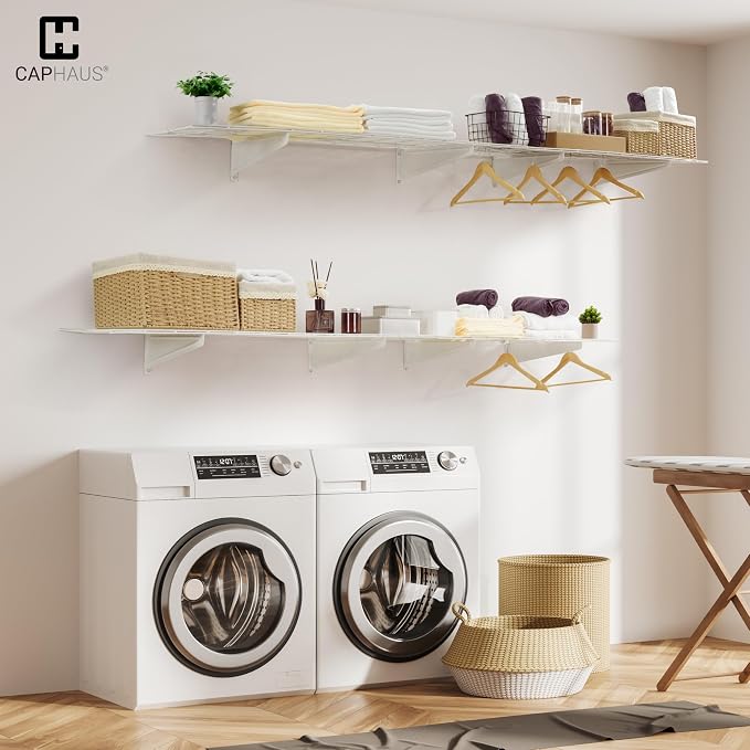 CAPHAUS Garage Wall Shelving, 48 in. W x 18 in. D Wall Mounted Garage Shelves - Image 9