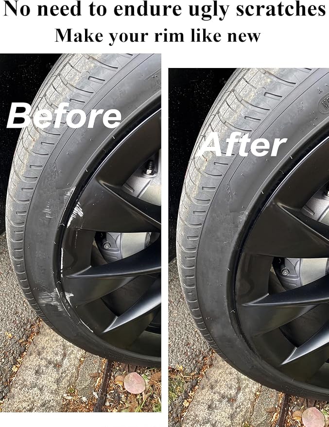 SYOAUTO Gloss Black Rim Touch Up Paint, Car Wheel Scratch Repair Touch Up Paint - Image 4