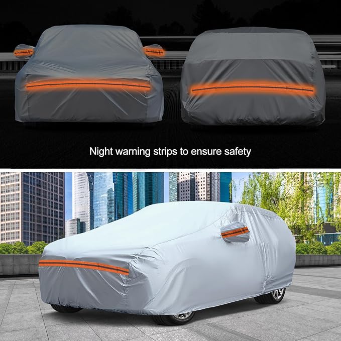 KEYOOG 6-Layer Full Car Cover is All-Weather Waterproof, Fit - Image 7