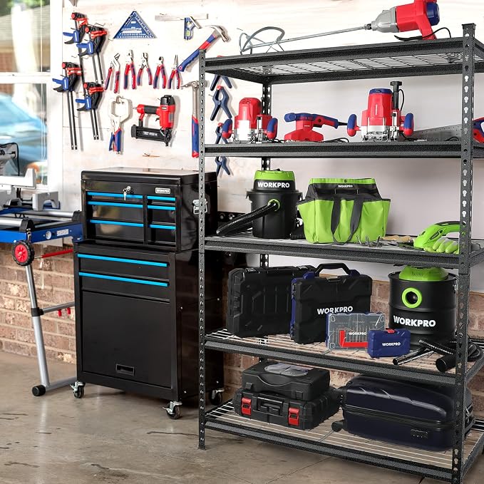 WORKPRO 5-Tier Metal Storage Shelving Unit, 48”W x 24”D x 72”H, Adjustable - Image 7