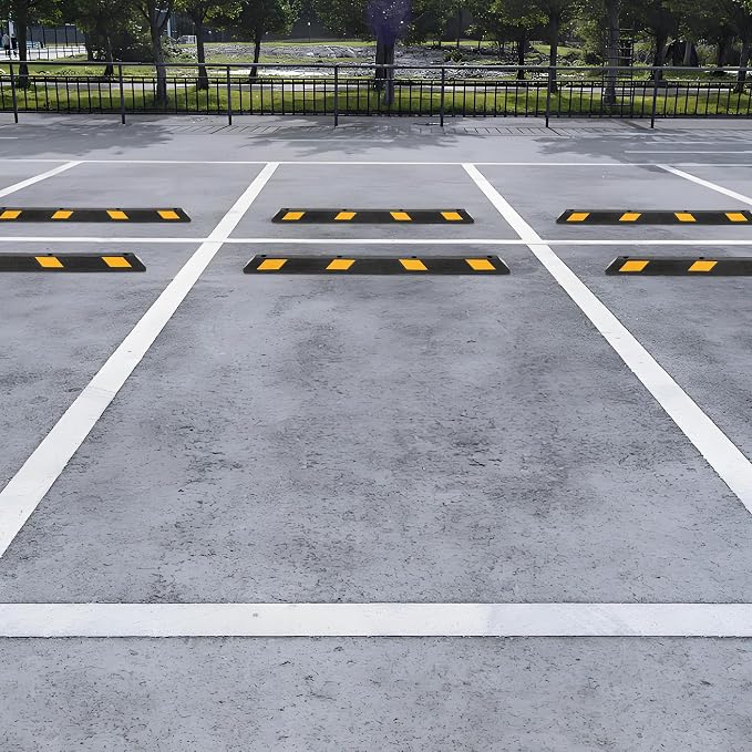 Pack of 2-72" Parking Stoppers for Garage, Heavy Duty Rubber Parking Curb - Image 4