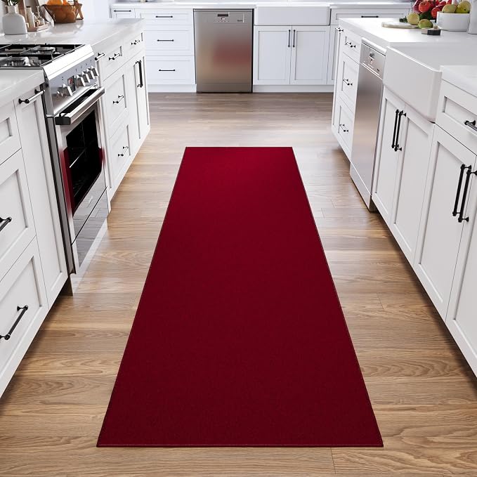 Ottomanson Hallway Runner Rug 2'7" x 12' Non Slip Solid Area Rugs Easy to Clean - Image 9