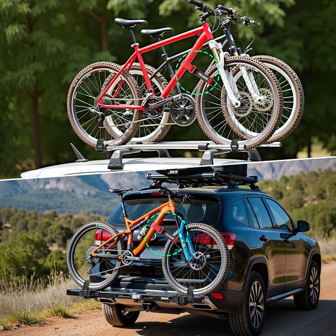 Bike Rack Straps with Extra-Wide Silicone Anti-Slip Coating, Transportation and - Image 2
