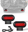 Young Bike Rack Brake Light & Plate Kit, 6 Inch 10LEDs Oval Red LED Tail Light by YoungElectric