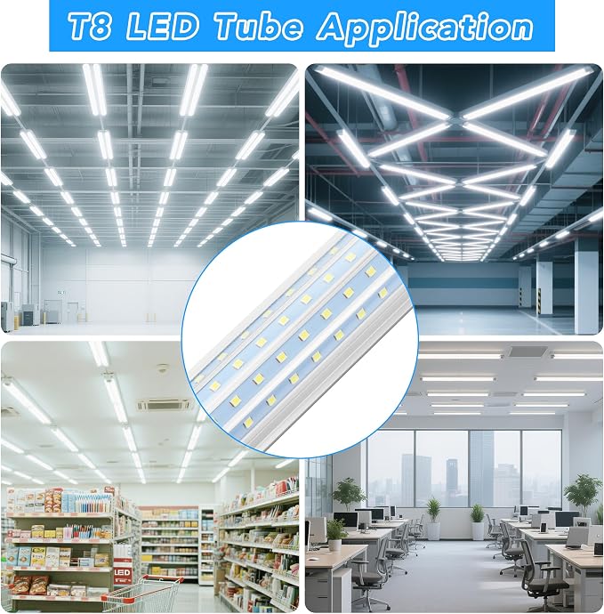 2 Pack 2FT T8 LED Shop Lights, 30W Integrated Tube Light, 4800LM 6000-6500K - Image 6