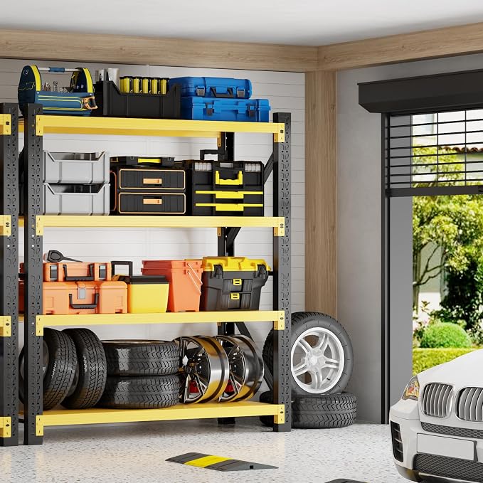 4000LBS Garage Shelving 48" W Garage Shelving Heavy Duty 4-Tier Metal Storage - Image 2