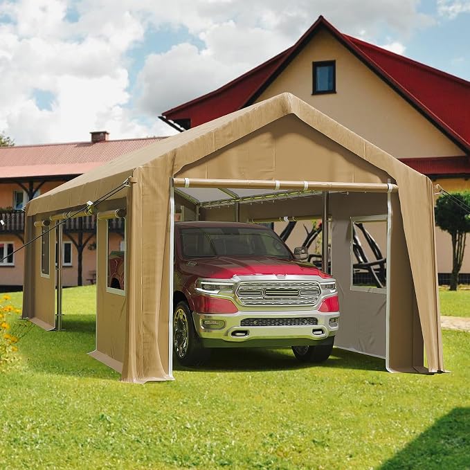 10x20ft Heavy Duty Carport Outdoor Canopy Portable Garage by Wpond