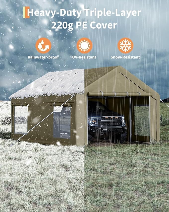 13 x 20FT Heavy Duty Carport - Image 5