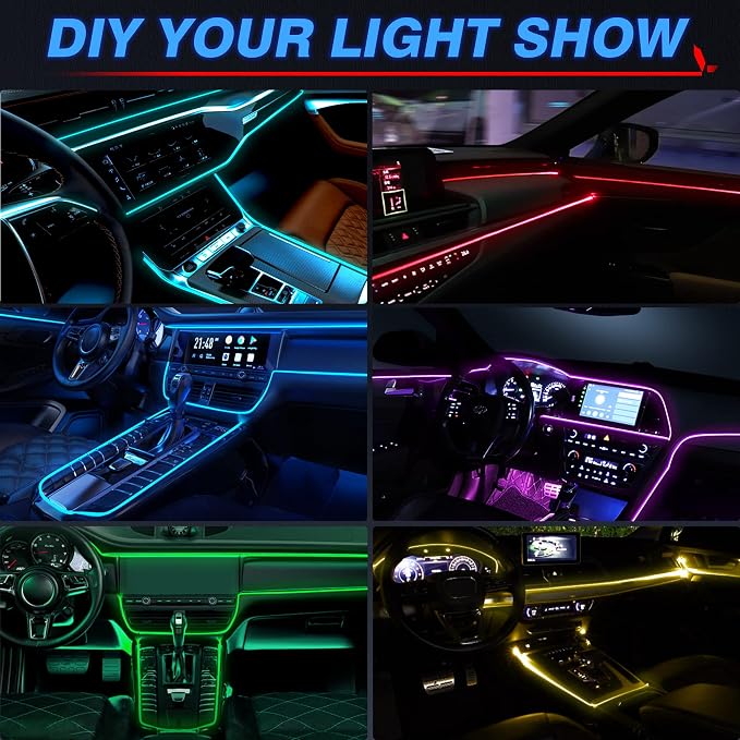 MICTUNING Car LED Interior Strip Light, 10 in 1 RGB Multicolor - Image 7