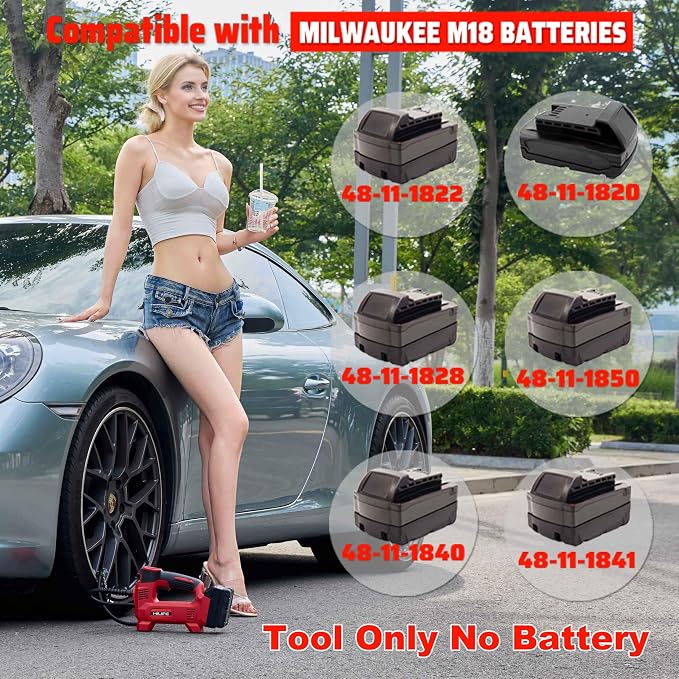 Cordless Tire Inflator Portable Air Compressor - Image 2
