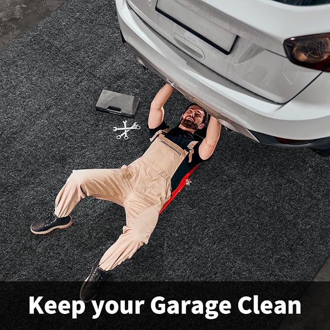 MABOZOO Garage Floor Mat 18x7.7 Ft, Extra Large Garage Carpet Rug, Reusable - Image 5
