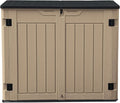 DWVO 35 Cuft Outdoor Horizontal Storage, Waterproof Resin Storage Shed by DWVO