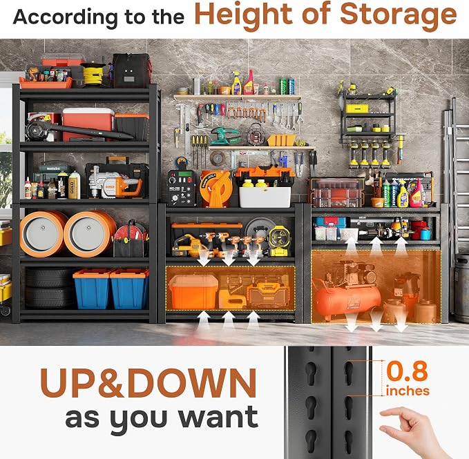 47.2''W Wire Shelving Unit, 3500LBS Capacity Heavy Duty Storage - Image 5