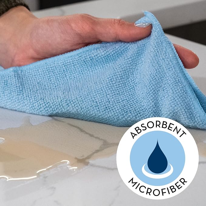 S&T INC. 150 Pack Microfiber Cleaning Cloth, Bulk Towels - Image 2