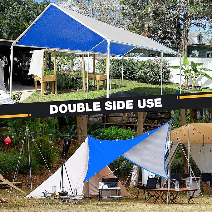 Tarp 10x20 Feet 14 Mil Heavy Duty Waterproof Tarp, Large Multipurpose Cover - Image 2