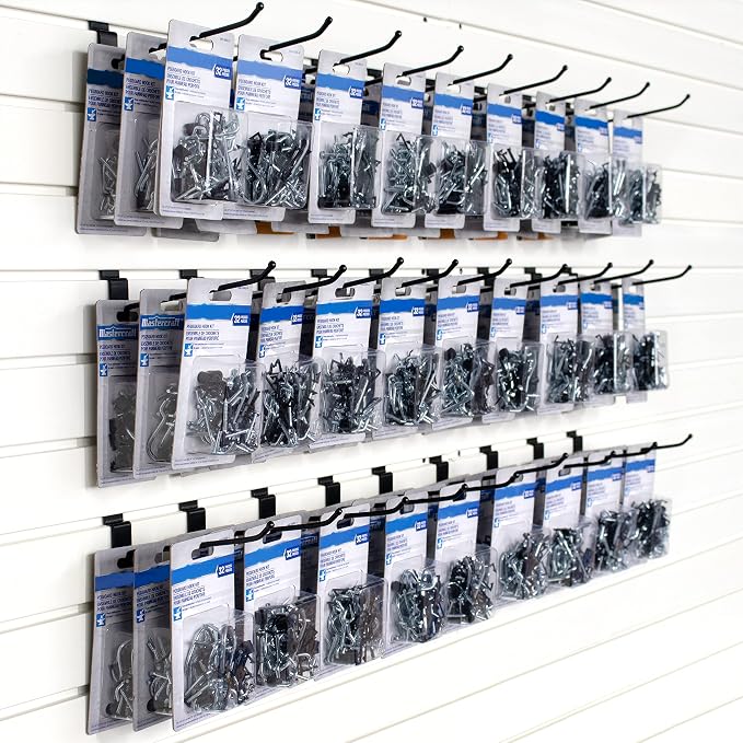 unp POETISKE Slatwall Hooks 32PC 8 Inch Slatwall Accessories Slatwall Panel - Image 6