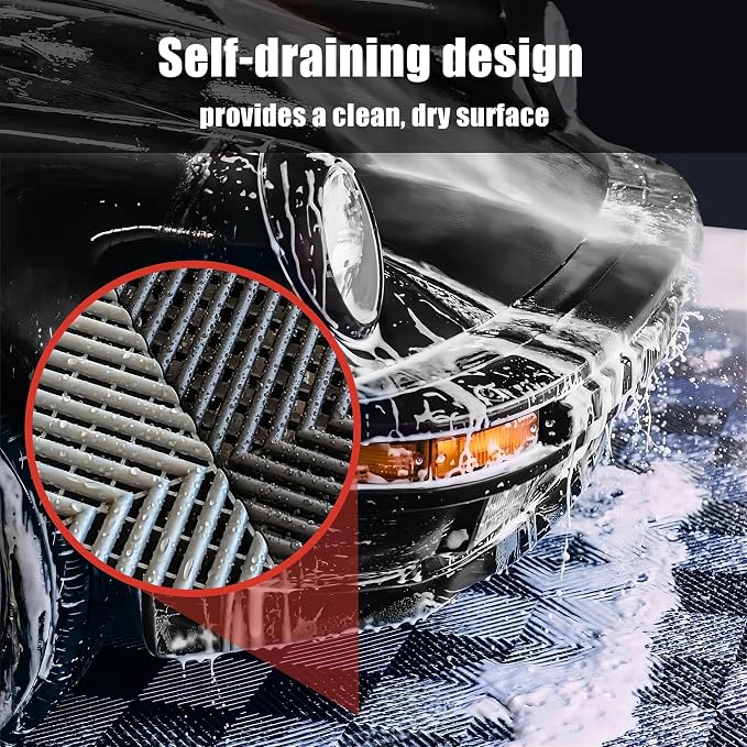 25PCS|15.7"x15.7" Garage Flooring Tiles, Non-Slip Interlocking Plastic Garage - Image 6
