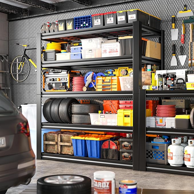REIBII Garage Shelving 3000LBS, Heavy Duty Storage Shelves, Adjustable - Image 2