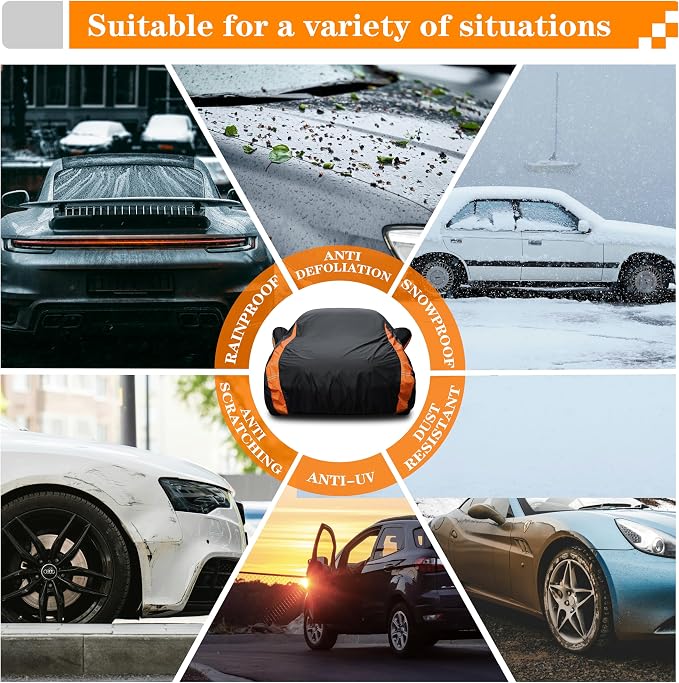 in Full Exterior Car Cover All Weather, Waterproof, UV Resistant, Fit Coupe - Image 4