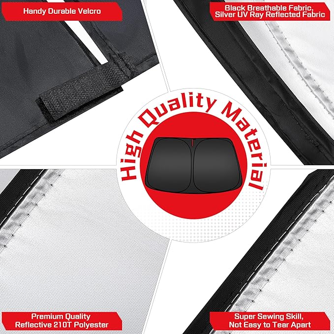 ARISMOTOR Windshield Sun Shade for Acura RDX 2019-2025, Custom Fit Foldable - Image 5