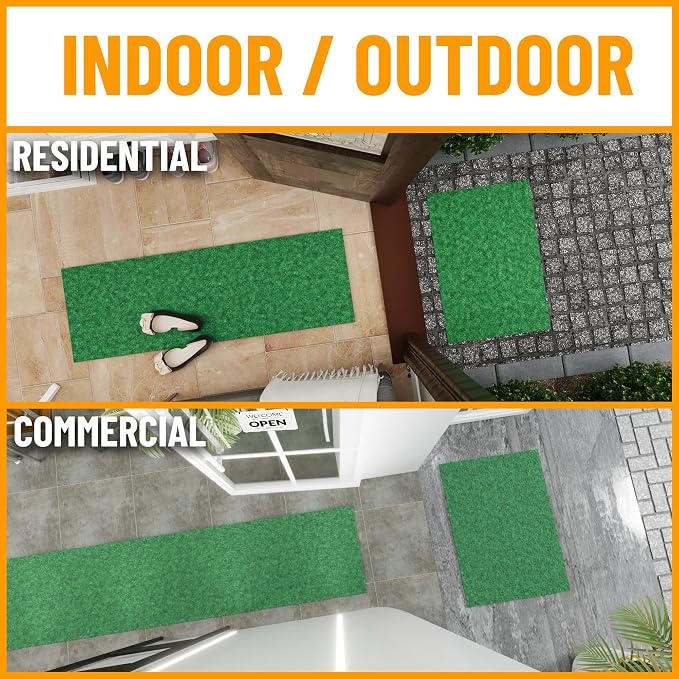 Ottomanson 6'6" x 8' Mud Mat Area Rug Scraper Carpet - Image 2